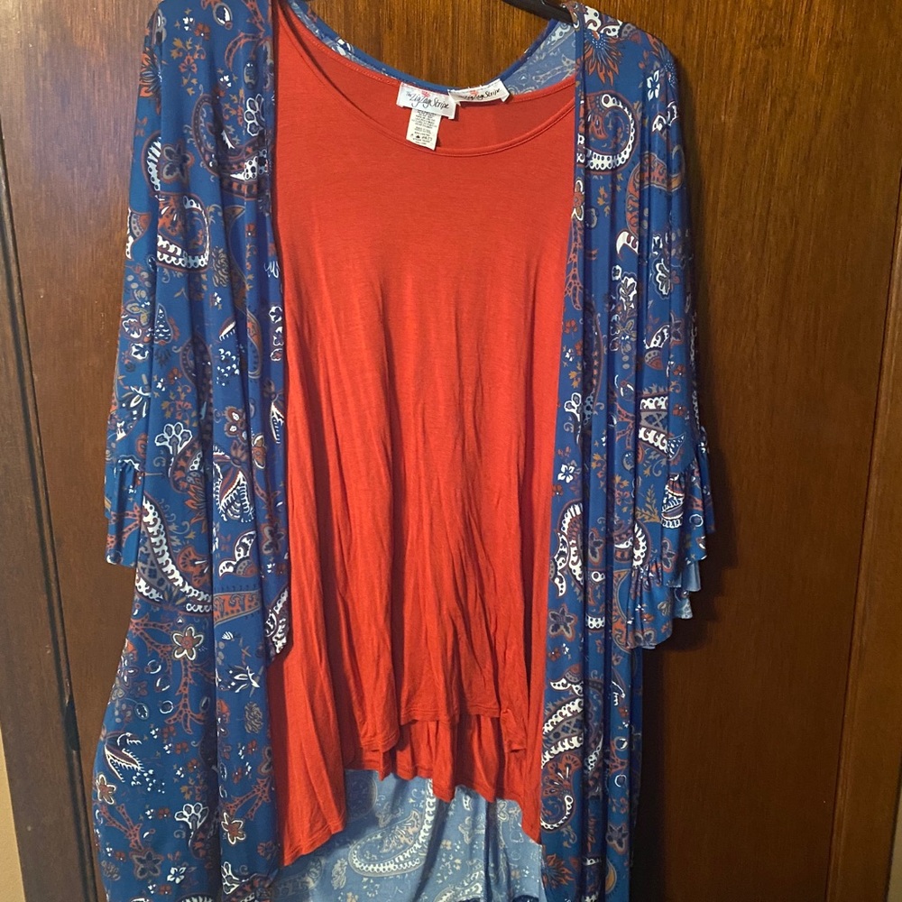 Cardigan and shirt